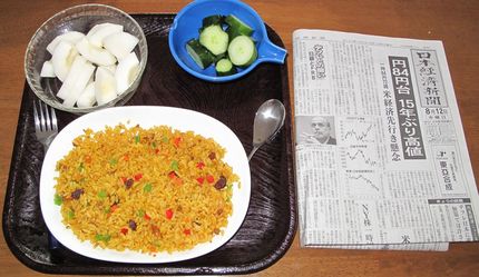 今朝はドライカレー