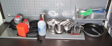 山行きの準備の為の整理（食事の...