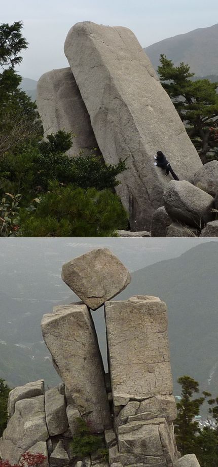 御在所岳のヘンテコな岩たち