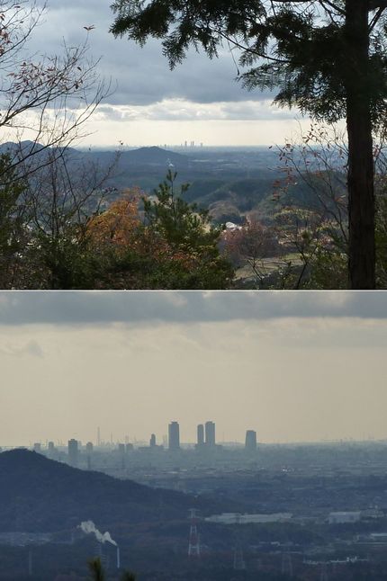 鳩吹山から見た景色
