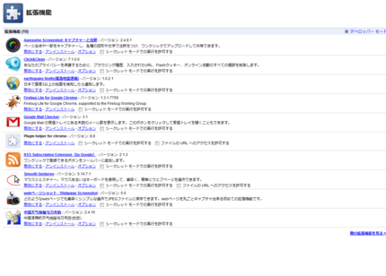 Google Chromeの拡...