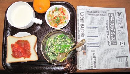 今朝のKUMAの食事(2011...