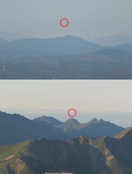 鳩吹山から塩見岳が見えた！