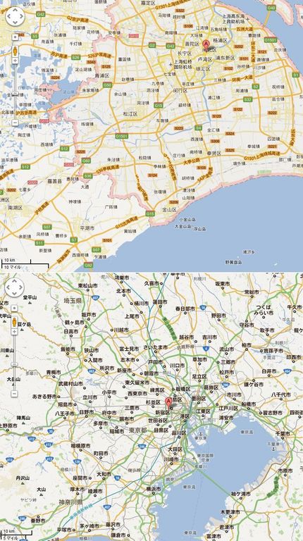 上海と東京の比較