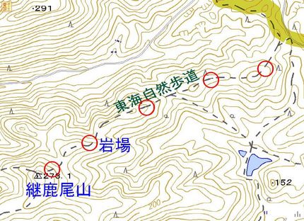 鳩吹山トレッキングの難所