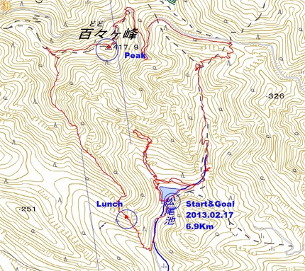 今日は近隣のお山へ