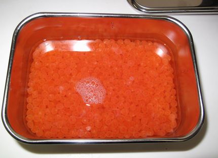 塩水での洗浄を繰り返し、最後は...