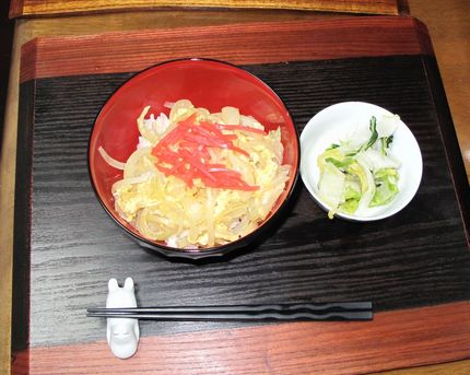今朝のkumaの食事（玉丼）