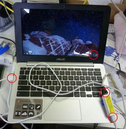 ChromebookにはUSB...