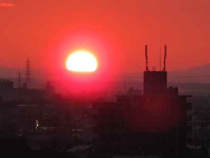久々の綺麗な朝日