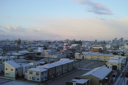 雪が少し積もりました
