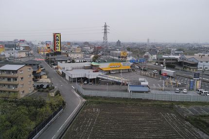 138タワーと金華山が霞んで見...