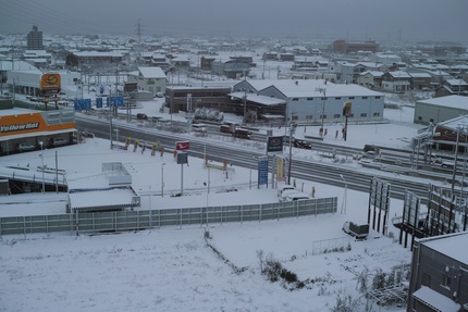 雪の朝です