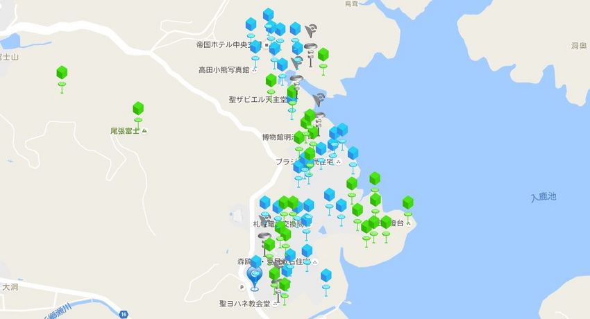 明治村の村内のポケステ
