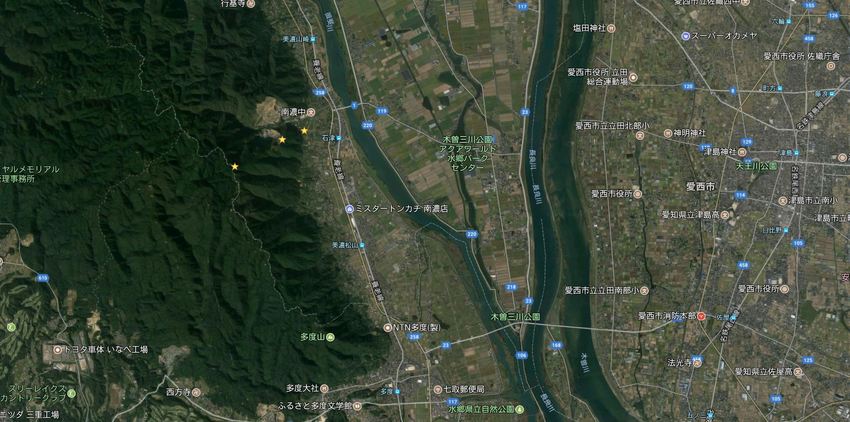 木曽三川公園付近。宝暦治水の場...