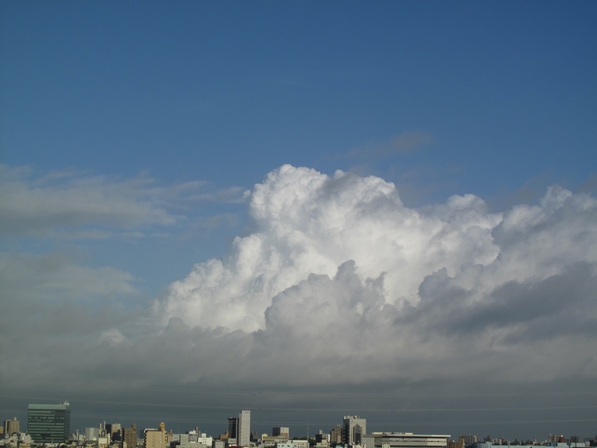 朝から積乱雲