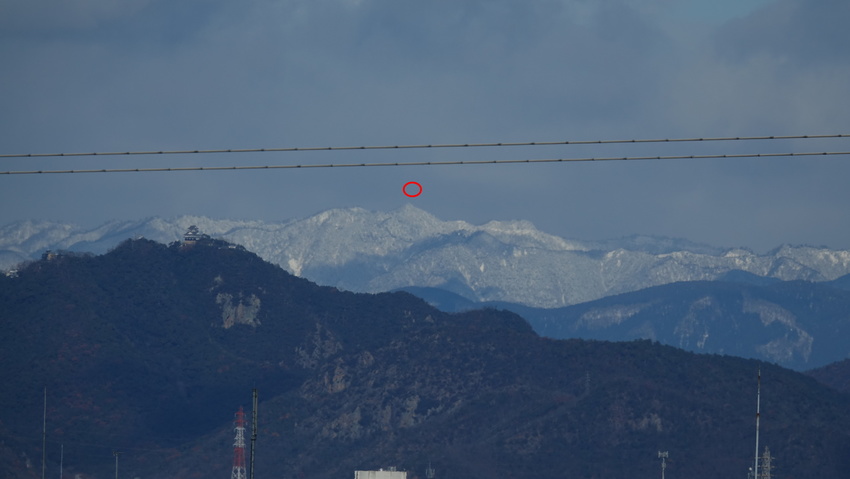 赤丸は高賀山