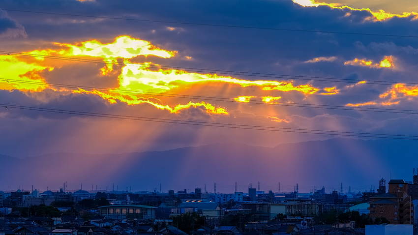 今日の夕景(2022.10.1...