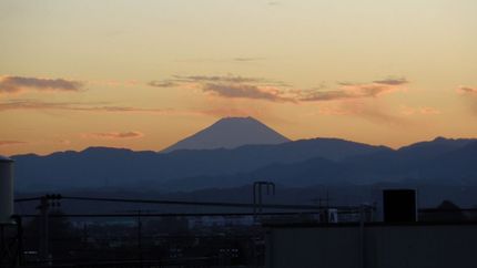 秋晴れ、富士山