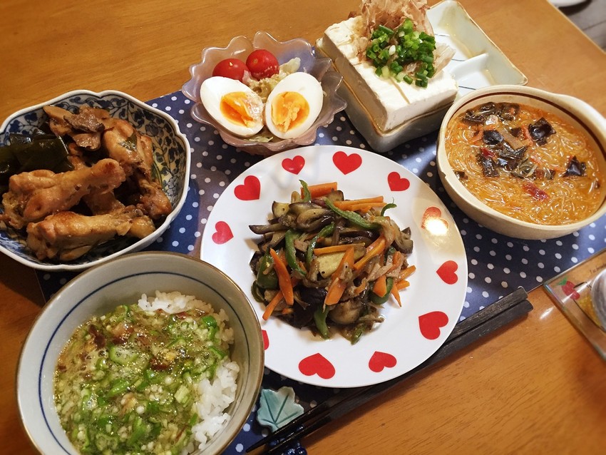 オクラかけご飯