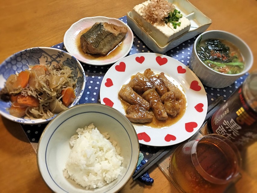 ポークソテーと黒酢