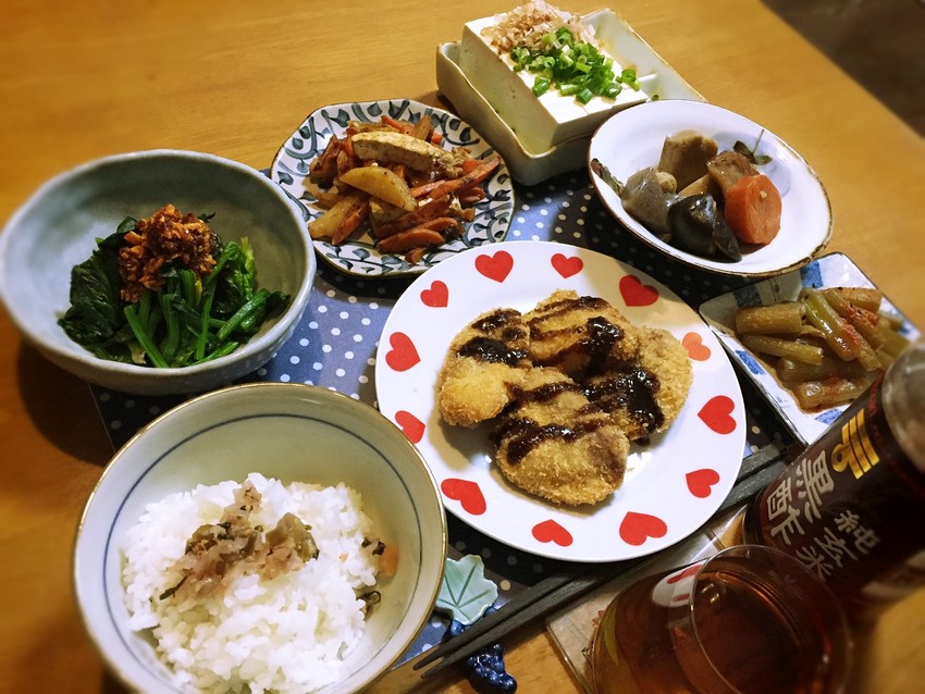 一口ヒレカツと黒酢