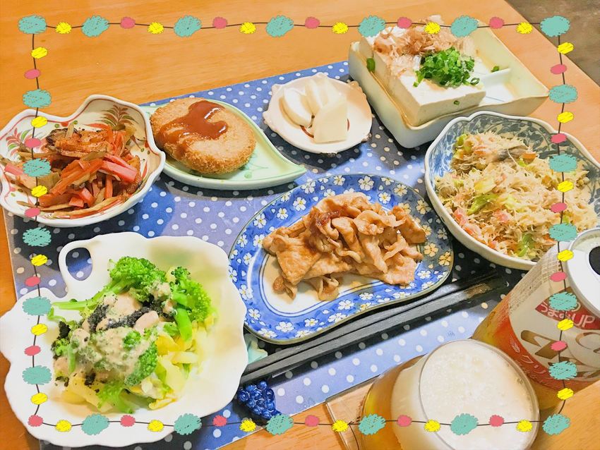 豚の生姜焼き＆ブロッコリーのお...