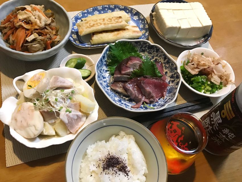 鰹の刺身定食