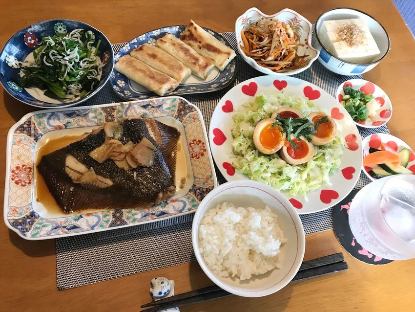カレイの煮付け定食