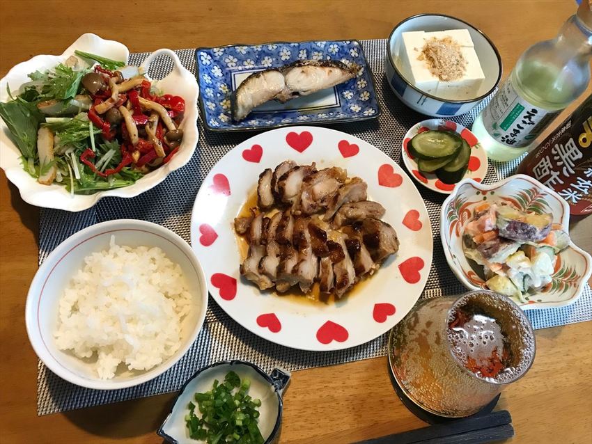 鶏もも肉の味噌漬け焼きと鰆の味...