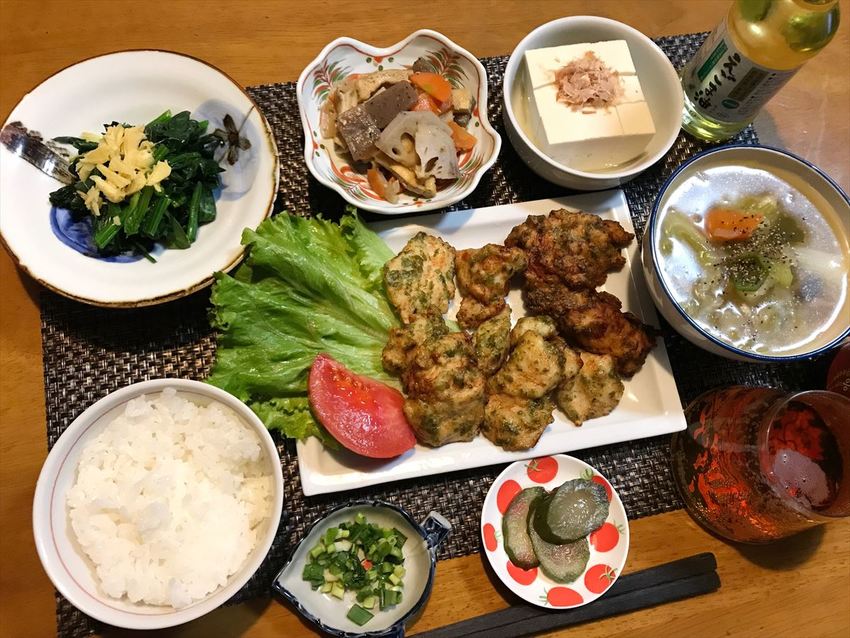 鶏むね肉の磯部揚げ定食