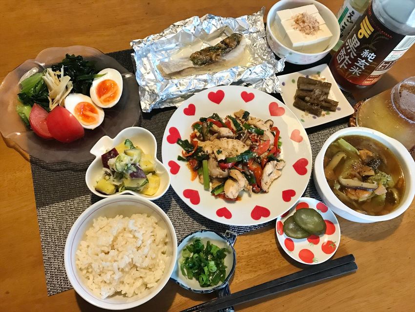 鶏ニラ炒め定食