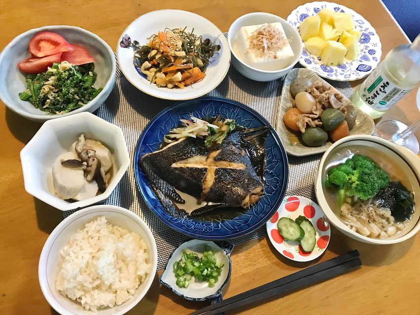 カレイの煮付け定食