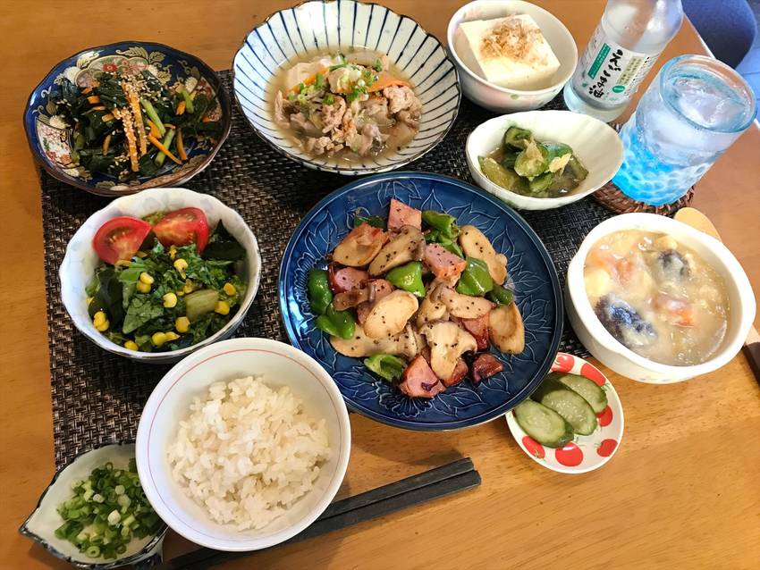 エリンギとハムの塩バター炒め