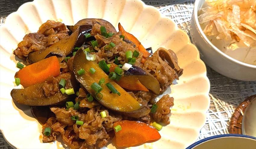 牛バラ肉と茄子のコチュジャン炒...