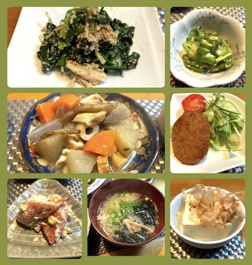 ほうれん草の胡麻和え オクラの...