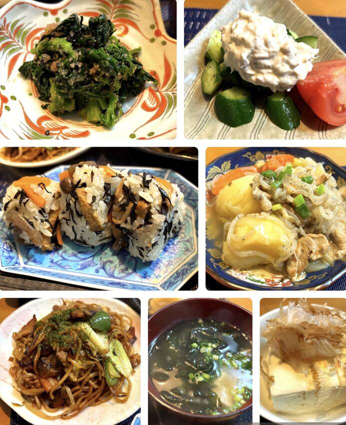 かき菜の明太子和え ツナサラダ...
