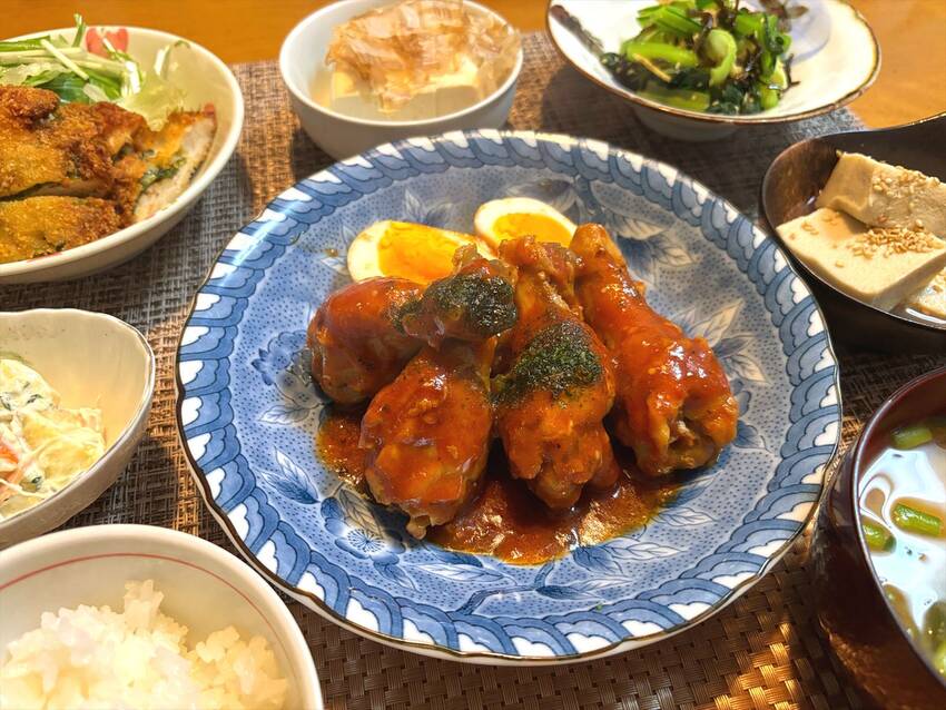 手羽元のトマトバジル煮 【献立...