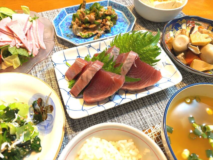 カツオの刺身 【献立写真】 毎...