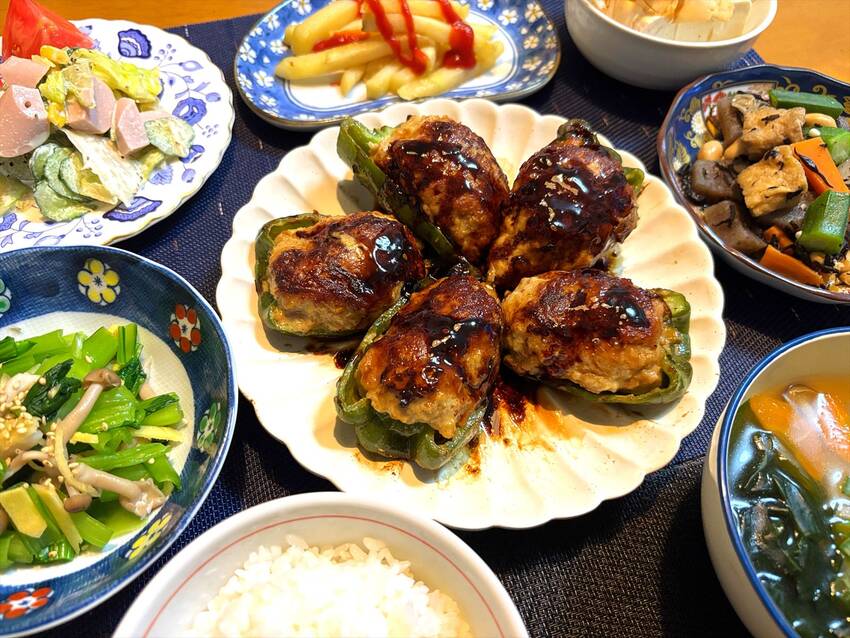 ピーマンの肉詰め 【献立写真】...