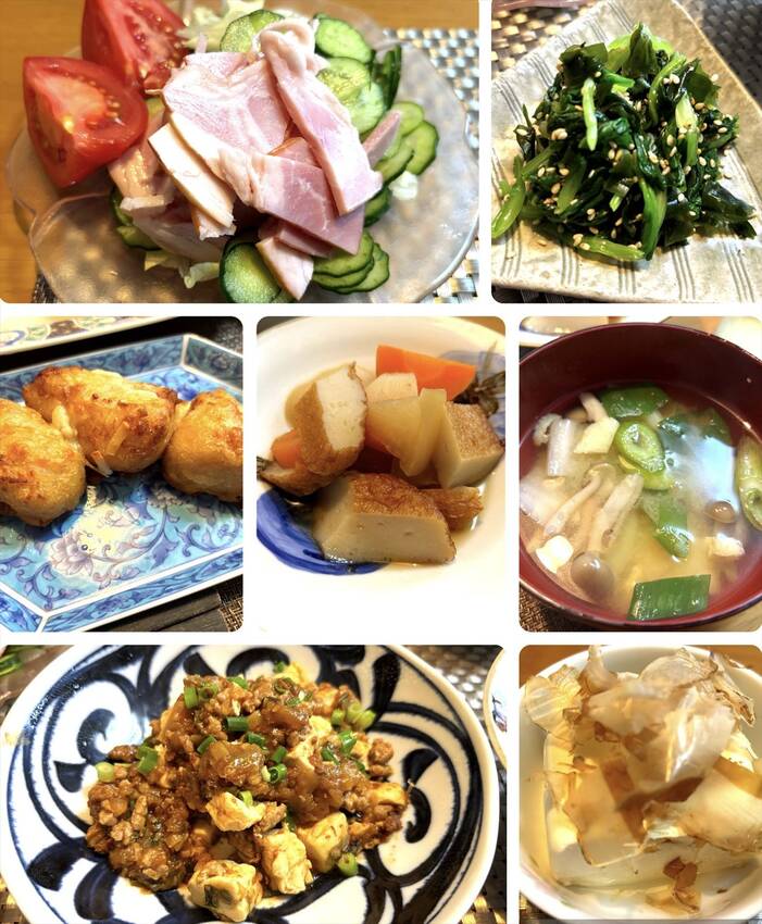ももハムサラダ ほうれん草とわ...