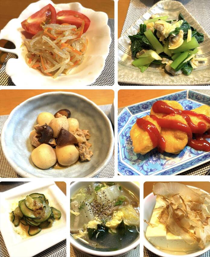 もやしのナムル 小松菜とあさり...