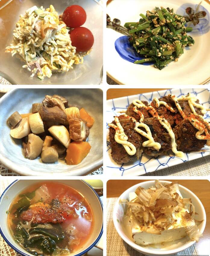 切干大根のサラダ ほうれん草の...