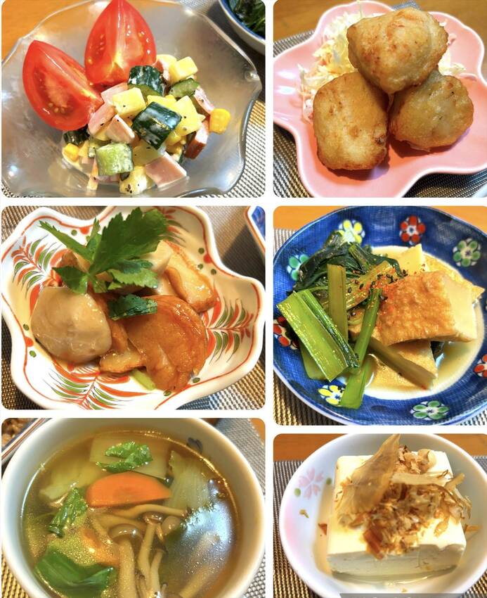 ポテトのサラダ 鶏むね唐揚げ ...