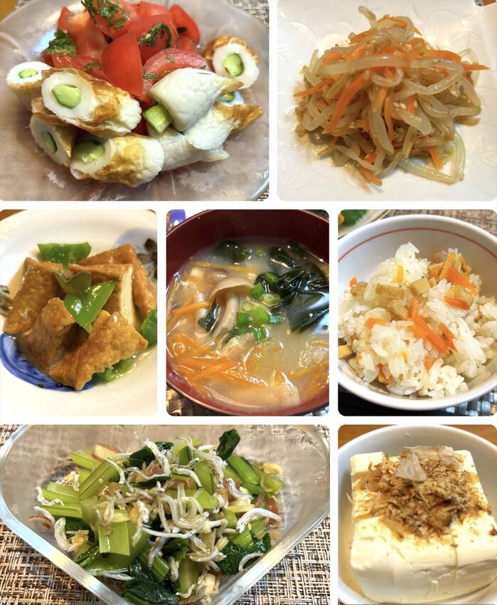 トマトと竹輪のサラダもやしと人...