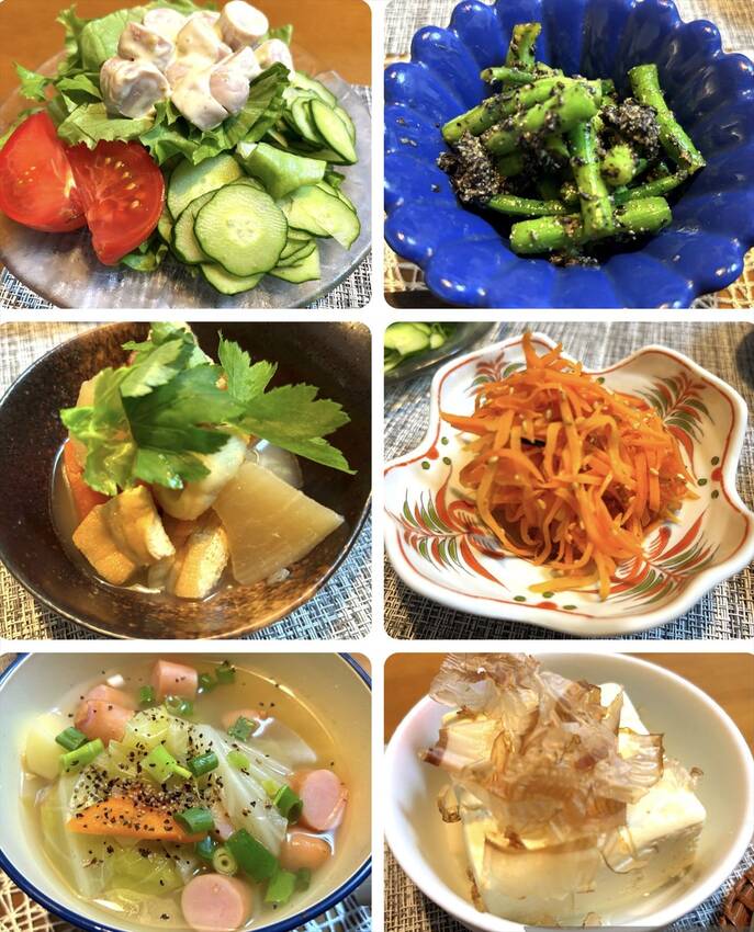 魚肉ソーセージサラダ いんげん...