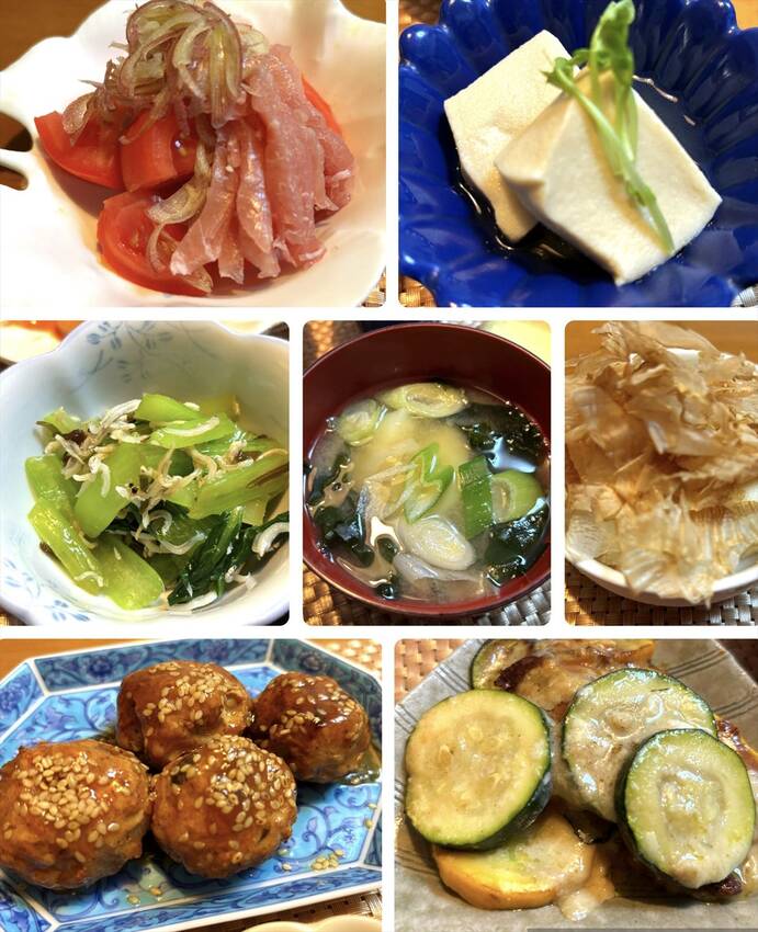 生ハムとトマトのみょうがサラダ...