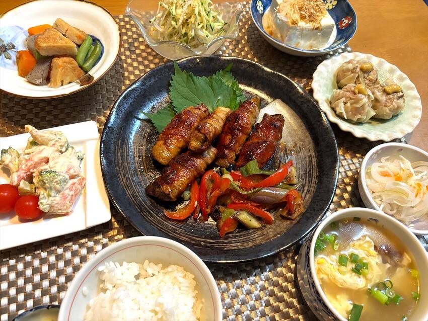 茄子の肉巻き｡.｡:+* ﾟ ゜ﾟ +:｡.｡:+ ﾟ ゜ﾟ...