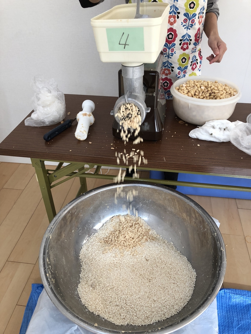 大豆は、このミンサーであっとい...
