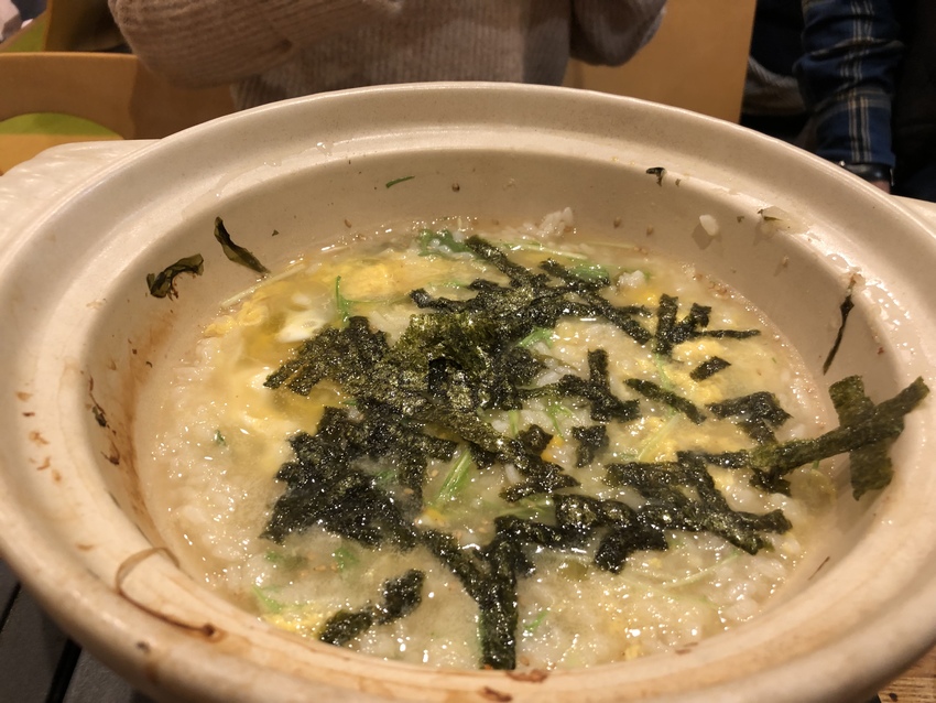 セイコガニの鍋で作った雑炊。弟...